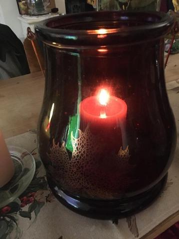 Mooie grote glazen herfstlantaarn  beschikbaar voor biedingen