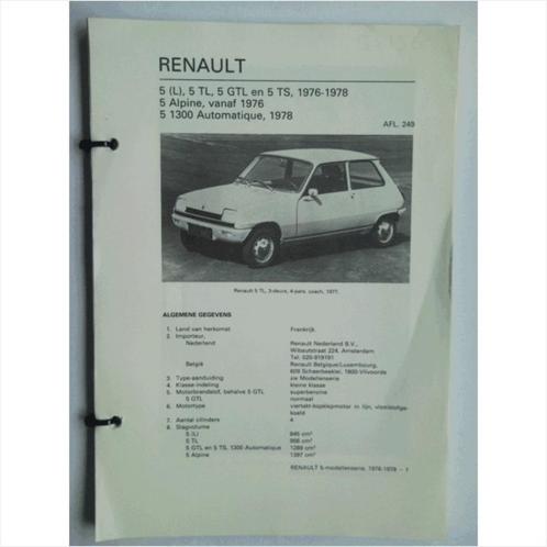 Renault 5 Vraagbaak losbladig 1976-1978 #1 Nederlands, Livres, Autos | Livres, Utilisé, Renault, Enlèvement ou Envoi