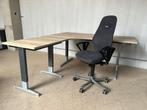 Elektrisch verstelbaar Bureau 180x200x80cm x hoogte 62-82cm, Ophalen, Elektrisch, Zo goed als nieuw, Bureau