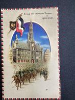 Postkaart Brussel einzug deutschen truppen 14/18 militair, Enlèvement ou Envoi