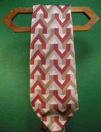 VINTAGE HERMES STROPDAS: H1/ROOD/BEIGE/WIT, Kleding | Heren, Overige kleuren, Ophalen of Verzenden, HERMES, Met patroon