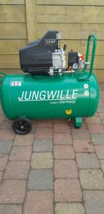 Jungwille Pro Air Luchtcompressor 100L, Doe-het-zelf en Bouw, Ophalen, Zo goed als nieuw, Minder dan 200 liter/min, Mobiel
