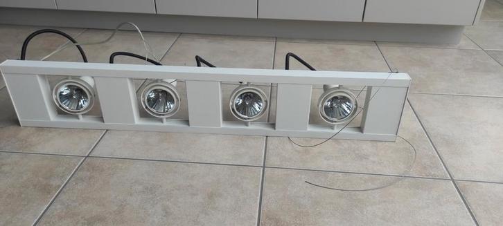 Design verlichting Halla, 4-spotarmatuur met 360 draaibare, Huis en Inrichting, Lampen | Hanglampen, Ophalen of Verzenden