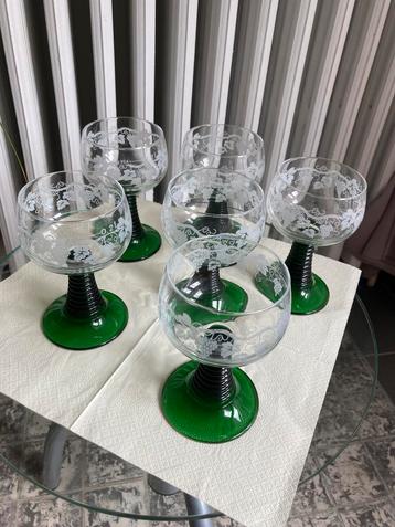Vintage Moezel Roemer wijnglazen - set van 6 beschikbaar voor biedingen