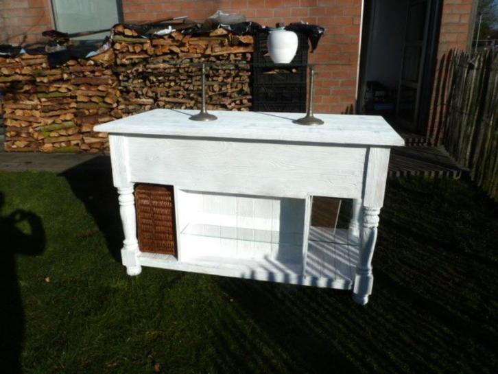 antieke toog toonbank keukeneiland keukenkast kookeiland, Huis en Inrichting, Keuken | Keukenelementen, Wit, Ophalen