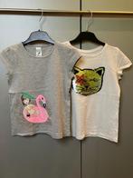 maat 134 T-shirts korte mouw  2 stuks, Ophalen of Verzenden, Gebruikt, Meisje, Shirt of Longsleeve