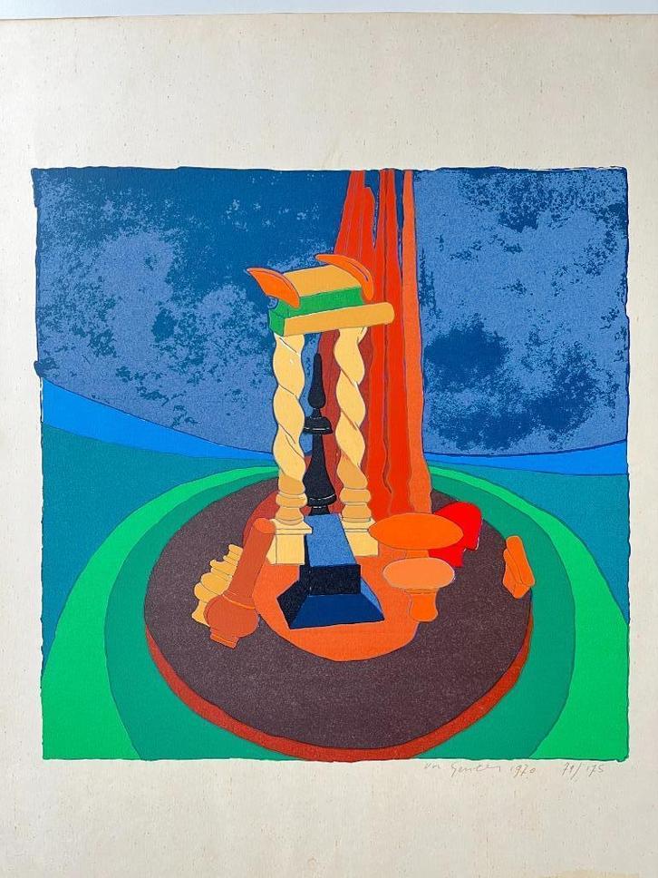 zeefdruk gesigneerd - Vic Gentils, Antiek en Kunst, Kunst | Litho's en Zeefdrukken, Ophalen of Verzenden