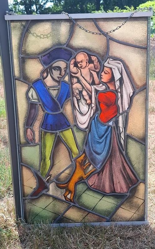 Ri Coëme kunstenaar Sint-Truiden glasraam, Antiek en Kunst, Curiosa en Brocante, Ophalen