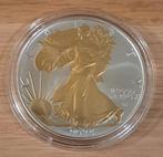 US Mint 1 oz silver Eagle Gilded 2024, Postzegels en Munten, Verzenden, Losse munt, Zilver