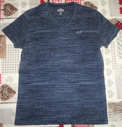 S small t-shirt blauw Hollister dikkere stof v-hals, Kleding | Heren, T-shirts, Gedragen, Maat 46 (S) of kleiner, Blauw, Ophalen of Verzenden