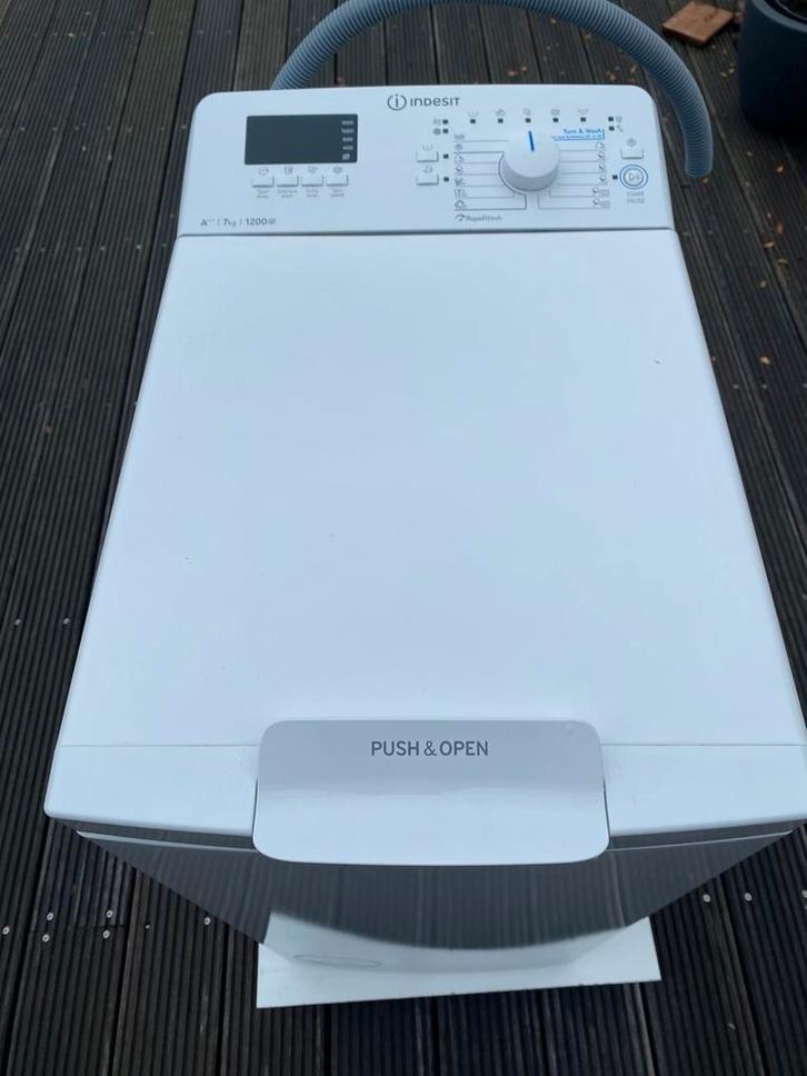 Indecit wasmachine bovenlader, Elektronische apparatuur, Wasmachines, Gebruikt, Bovenlader, 6 tot 8 kg, 85 tot 90 cm, 1200 tot 1600 toeren