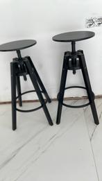 2 barkrukken IKEA, Huis en Inrichting, Barkrukken, Ophalen, Zo goed als nieuw, Hout, In hoogte verstelbaar