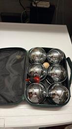 Set metalen petanque ballen met mini-set, Sport en Fitness, Ophalen, Zo goed als nieuw