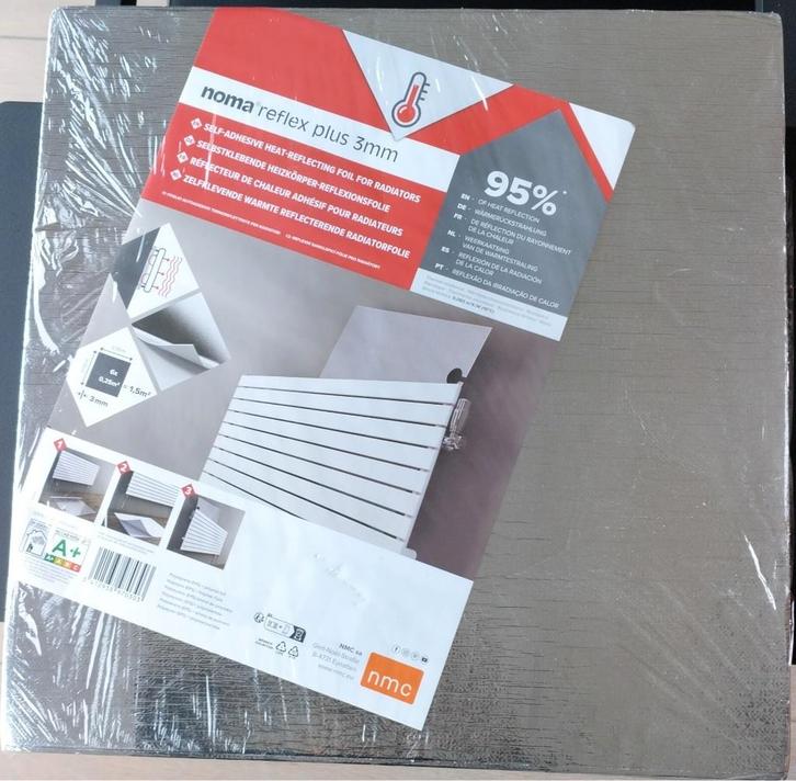 Radiatorfolie zelfklevende radiatorisolatie nieuw 6st.50x50, Doe-het-zelf en Bouw, Isolatie en Afdichting, Nieuw, Muurisolatie