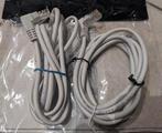 Ethernetkabel cat5e 1m40 - set van 2 - grijs., Ophalen of Verzenden, Gebruikt
