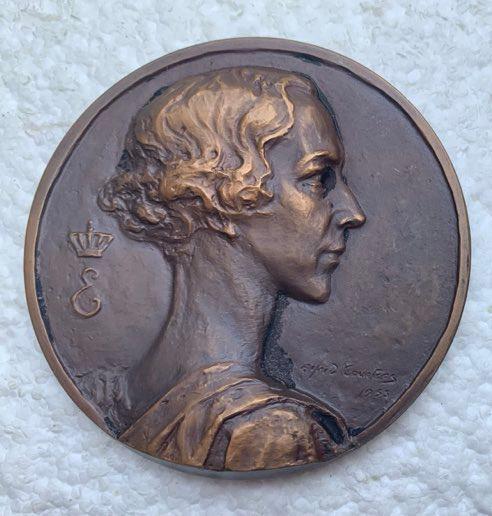 Medaille, penning Koningin Elisabeth, Rode kruis, OP NAAM, Timbres & Monnaies, Pièces & Médailles, Bronze, Enlèvement ou Envoi