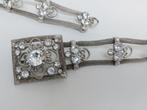 Super ceinture strass métal travaillé, ajustable Paris, Overige materialen, Gebruikt, Ophalen of Verzenden, Zilver
