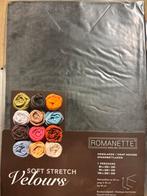 Hoeslaken velours 1 persoon, Neuf, Drap-housse ou Taie d'oreiller, Gris, Enlèvement ou Envoi