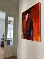 Schilderij rood-oranje – Olieverf op doek – Guy in red, Ophalen