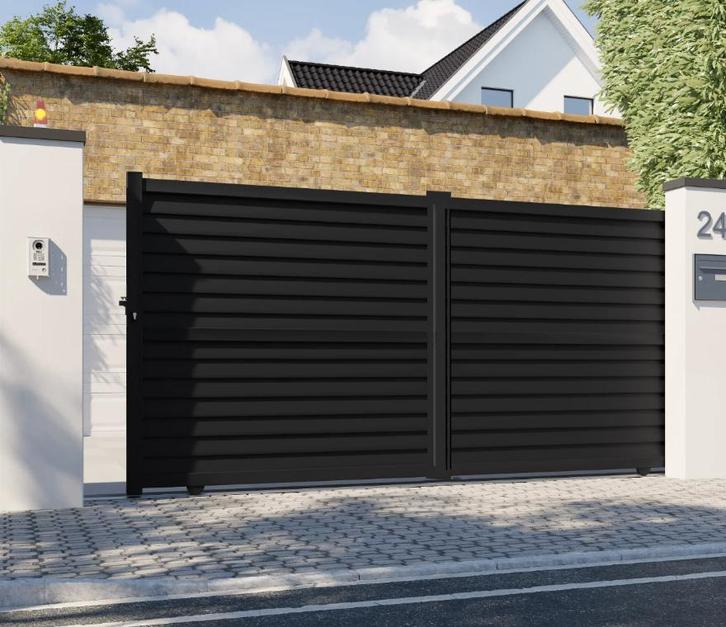 schuifpoort aluminium CERIL, Jardin & Terrasse, Portes de jardin, Neuf, Porte coulissante, Aluminium, 150 à 200 cm, 200 cm ou plus