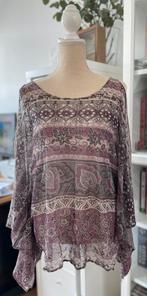 Tunique voile strass M&S t.52, Kleding | Dames, Grote Maten, Zo goed als nieuw, Blouse of Tuniek, Paars, M&S