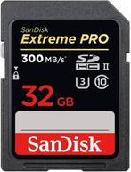 Carte SanDisk Extreme Pro 32 Go SDXC UHS-II, 300 Mo/s V90, Ophalen, 32 GB, SDXC, SanDisk