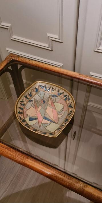 VINTAGE MESSING EMAILLE SCHAAL beschikbaar voor biedingen