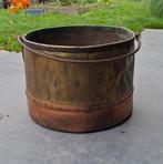 Antieke geel/rood koperen ketel., Antiek en Kunst, Antiek | Brons en Koper, Ophalen