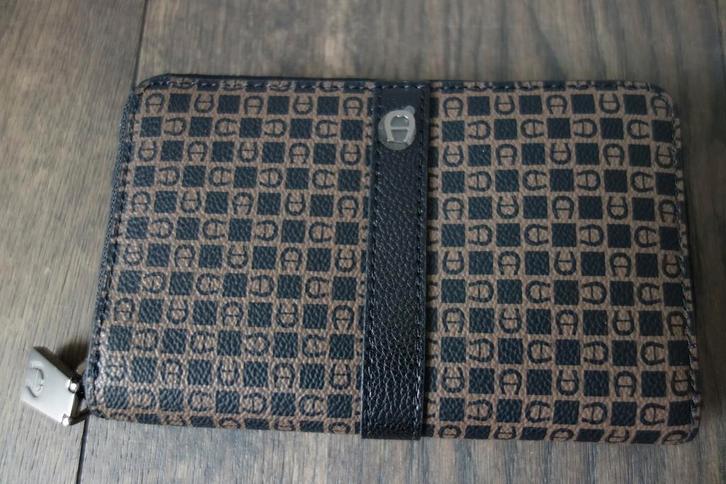 Portefeuille "Dadino" noir et brun "AIGNER" Envoi compris, Bijoux, Sacs & Beauté, Porte-monnaie & Portefeuilles, Neuf, Noir, Cuir