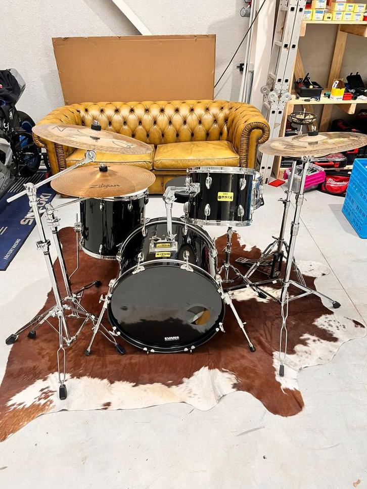 Drumset compleet(GEWA Basix,Instanbul Agop,Zildjan,Sultan), Musique & Instruments, Batteries & Percussions, Utilisé, Autres marques