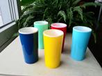 5 vintage drinkbekers 25 cl (kunststof), Ophalen, Zo goed als nieuw, Frisdrankglas