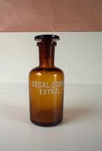 Amber glazen apothekersfles 'Secal. Corn. Extr. Fl.', 13cm, Ophalen