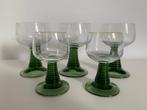 Luminarc france 5 moezel wijn en aperitief glazen groen voet, Enlèvement ou Envoi