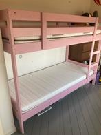 IKEA MYDAL houten stapelbed + 2 AFJALL-matrassen, Ophalen, Gebruikt, Stapelbed