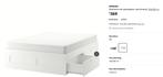 IKEA Brimnes Bedframe ZONDER opberglades, wit 160x200, Huis en Inrichting, Slaapkamer | Bedden, Ophalen, Gebruikt, Wit, 200 cm