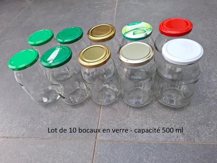 Différents lots de bocaux en verre, Huis en Inrichting, Keuken | Tupperware, Zo goed als nieuw, Bus of Trommel, Ophalen of Verzenden