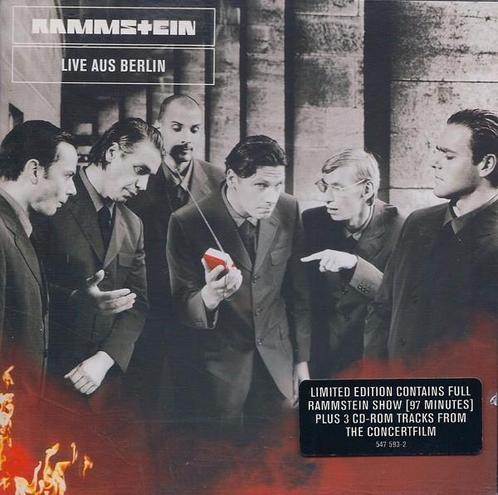 Dubbele CD Rammstein, Live aus Berlin.liveCD 98 min+bonuscd., Cd's en Dvd's, Cd's | Hardrock en Metal, Zo goed als nieuw, Ophalen of Verzenden