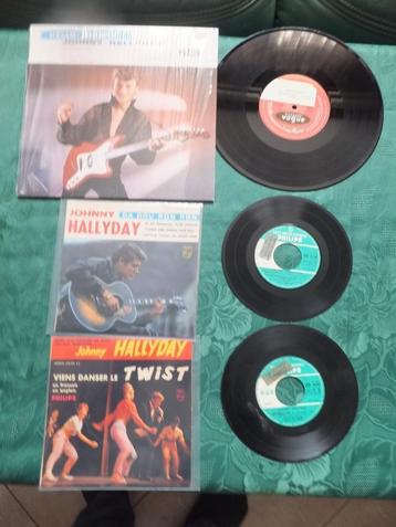 3 vinyls johnny hallyday (voir titres photos)