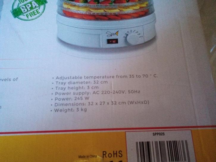 Déshydrateur, Elektronische apparatuur, Ovens, Gebruikt, Vrijstaand, Hete lucht, Ophalen