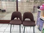 2 stof stoelen, Huis en Inrichting, Ophalen, Twee, Bruin, Zo goed als nieuw