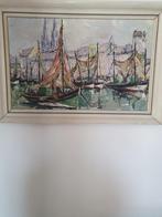 Très belle peinture marine signée René Clarot, Antiquités & Art, Enlèvement