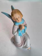 Bisque porseleinen beeldje van knielende engel, Antiek en Kunst, Ophalen of Verzenden