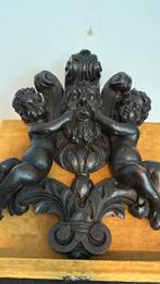 Mooi 18e eeuwse houten ornament engelen, Ophalen of Verzenden