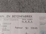 Geel Antwerpen Documenten Factuur Onkosten Bank Geld Frank, Verzenden, Overige typen