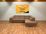 Gloednieuwe cognac L-zetel – scherpe prijs, Huis en Inrichting, Ophalen of Verzenden, Stof