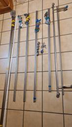 Double barre en inox tentures et rideaux en bonne état, Maison & Meubles, Enlèvement