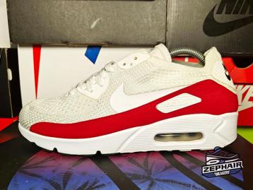 Nike Air Max 90 Ultra Flyknit 'White/Uni Red' EU42 2017 beschikbaar voor biedingen