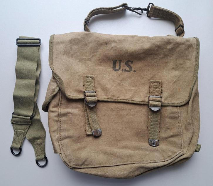 MUSETTE M-1936 + draagriem - VOOR USWW2 ORIGINAL - NEAR MINT, Verzamelen, Militaria | Tweede Wereldoorlog, Landmacht, Overige typen