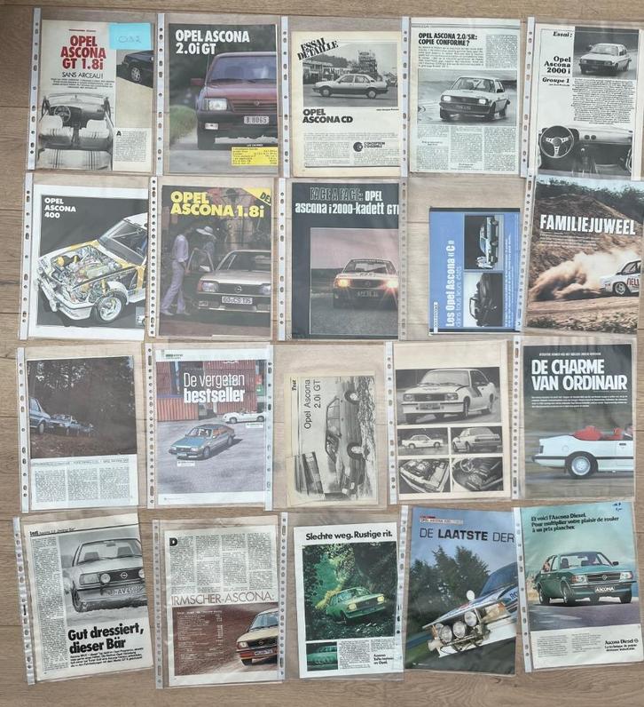 OPEL ASCONA - ARTIKELS, Boeken, Auto's | Folders en Tijdschriften, Opel, Ophalen of Verzenden
