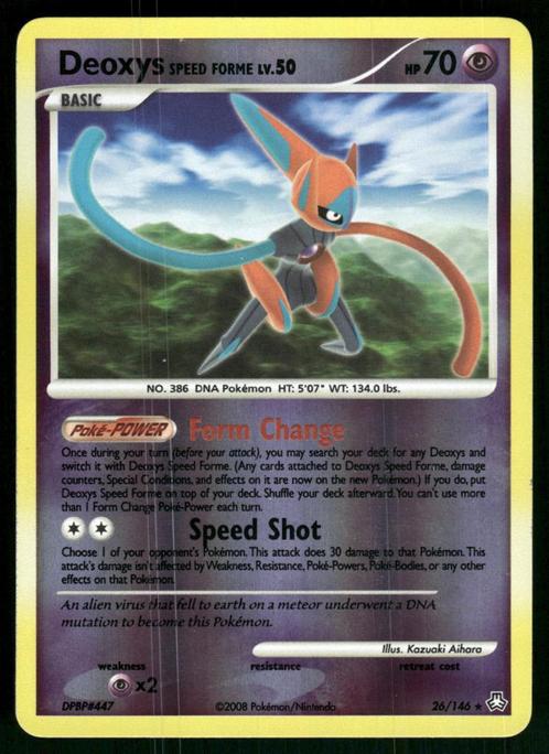 Deoxys Speed Forme 26/146 - Legends Awakened (Reverse Holo), Hobby en Vrije tijd, Verzamelkaartspellen | Pokémon, Gebruikt, Verzenden
